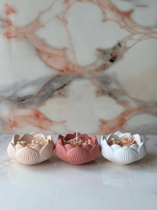 Aberto Design Glamour Candle 29ST - Juego de Velas de Concreto (3 Piezas)